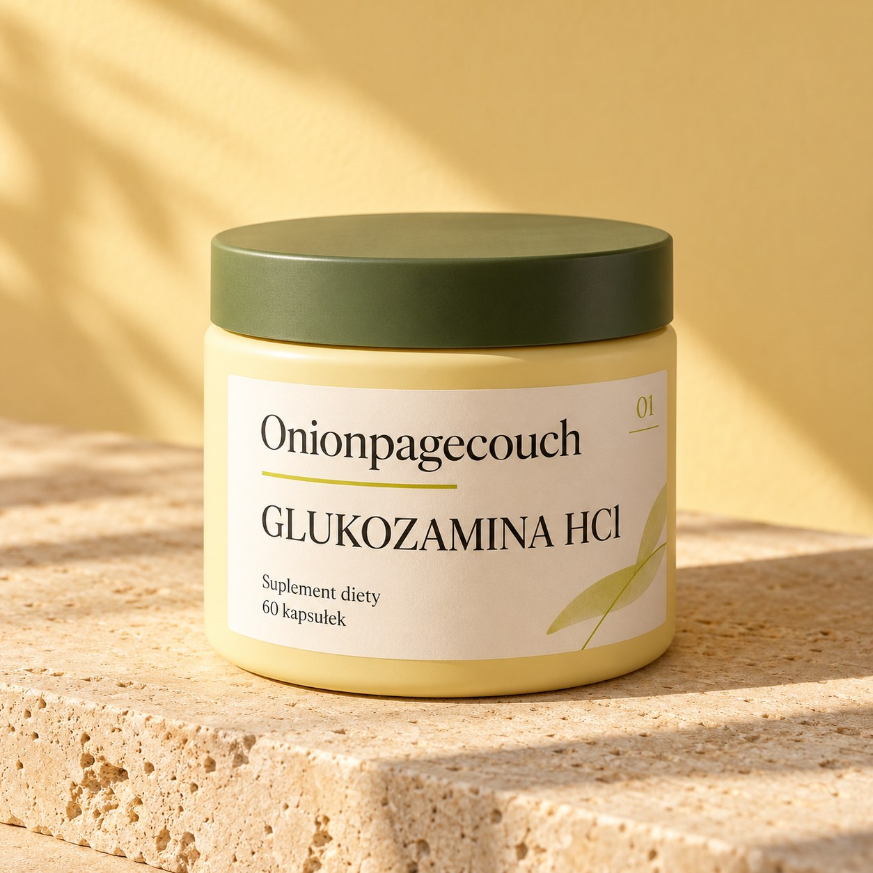 Onionpagecouch Glukozamina HCl — zamknięty słoik, 60 kapsułek